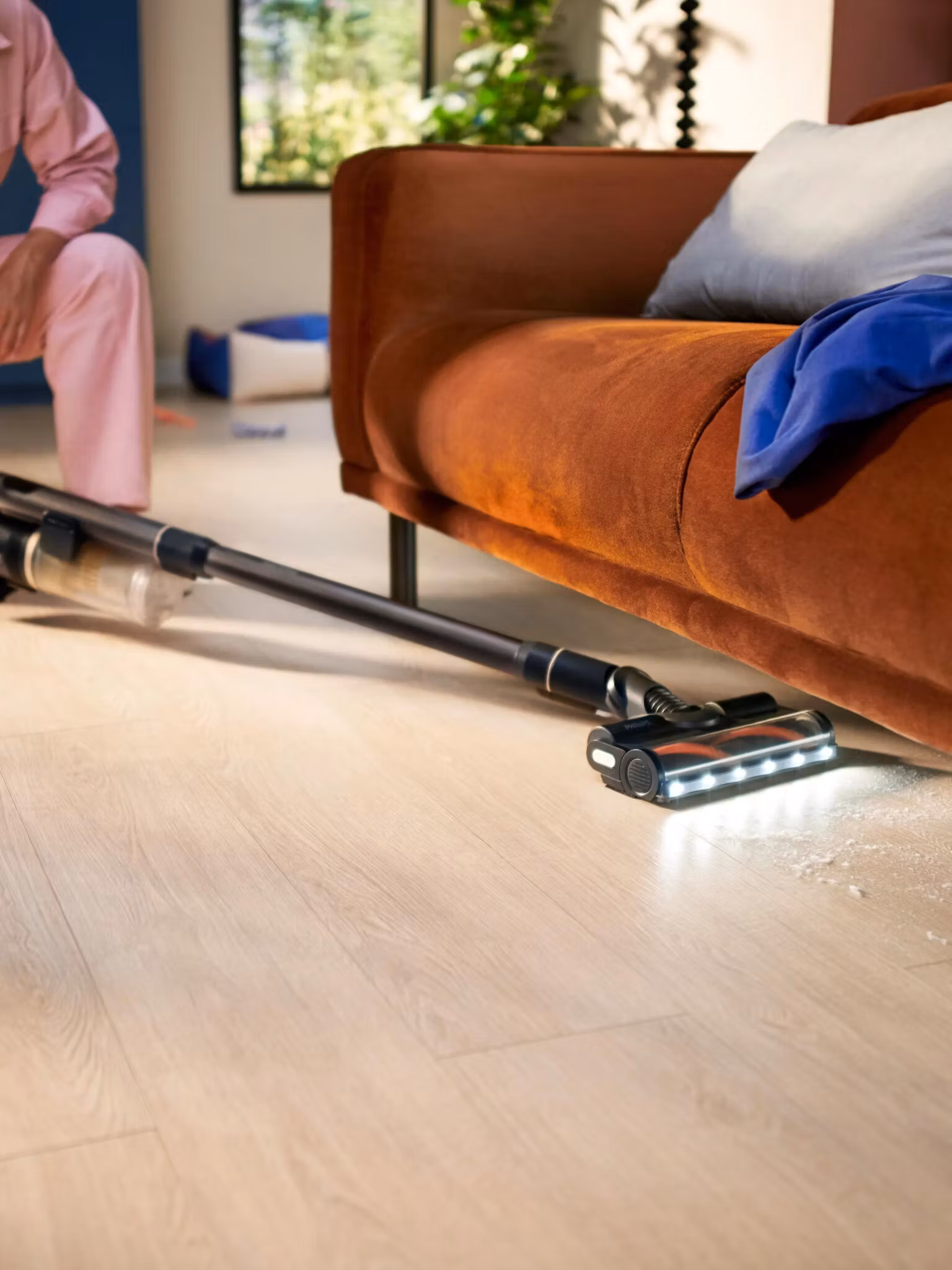 Philips XC7163/01 skaftdammsugare/elborste 2-i-1 skaftdammsugare batteri torr&våt påslös 0,6 L blå
