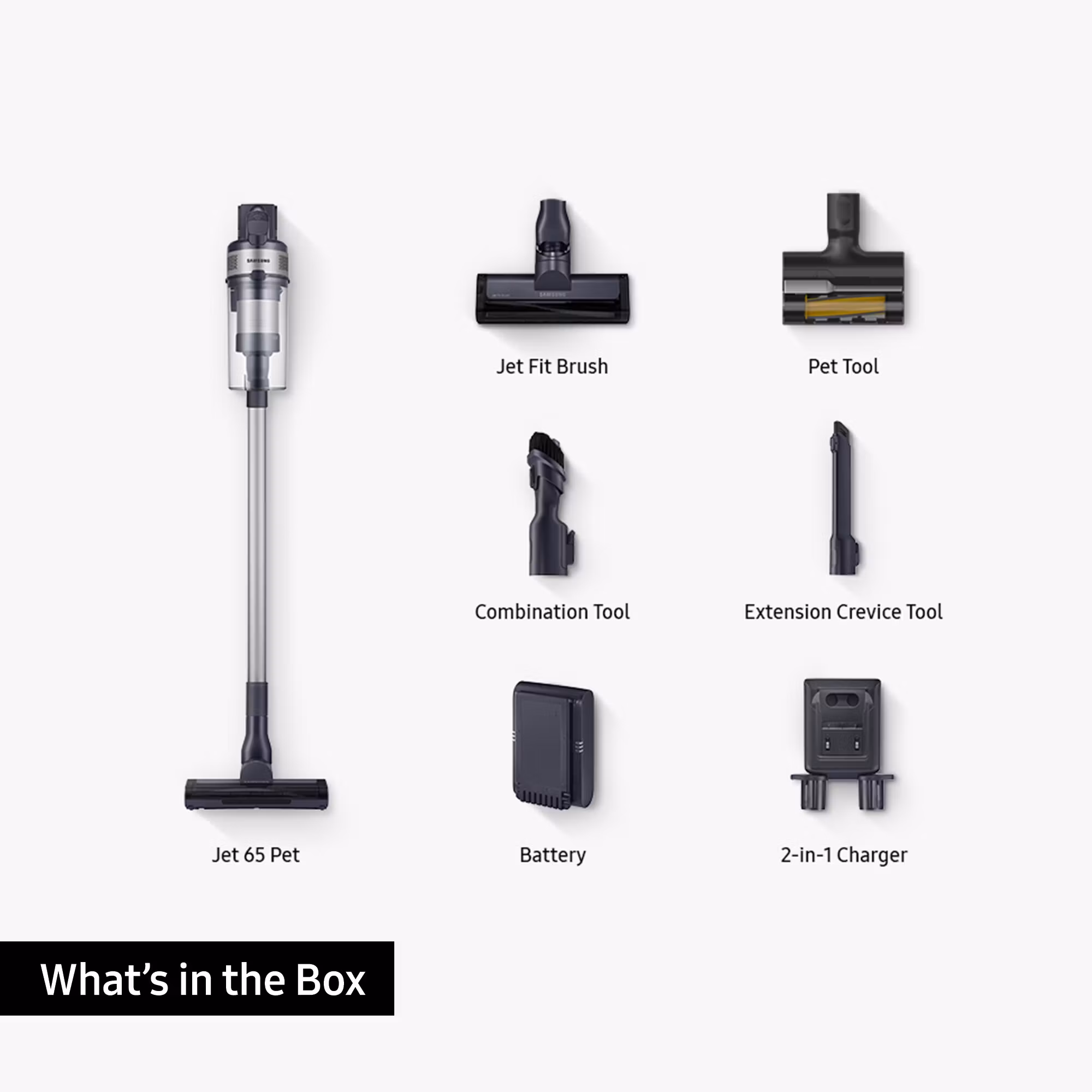 Samsung VS15A60AGR5 skaftdammsugare/elborste 2‑i‑1 Batteri Torr HEPA Påslös 150 W Silver