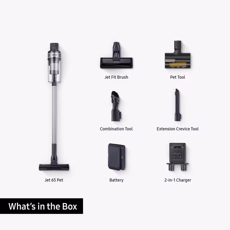 Samsung VS15A60AGR5 skaftdammsugare/elborste 2‑i‑1 Batteri Torr HEPA Påslös 150 W Silver