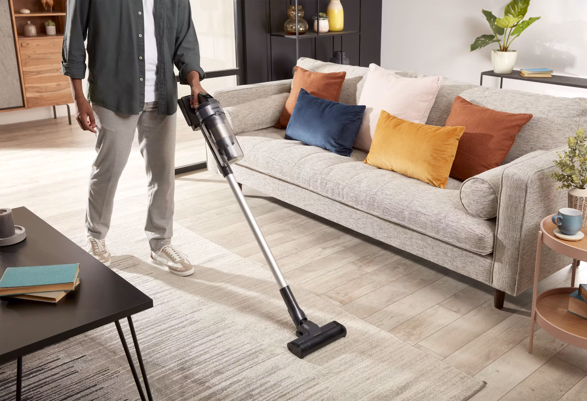 Samsung VS15A60AGR5 skaftdammsugare/elborste 2‑i‑1 Batteri Torr HEPA Påslös 150 W Silver
