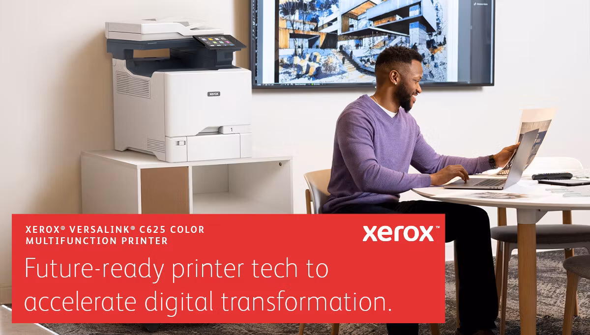 Xerox VersaLink C625 A4 50ppm duplex kopiering/utskrift/skanning/fax PS3 PCL5e/6 2 fack 650 ark