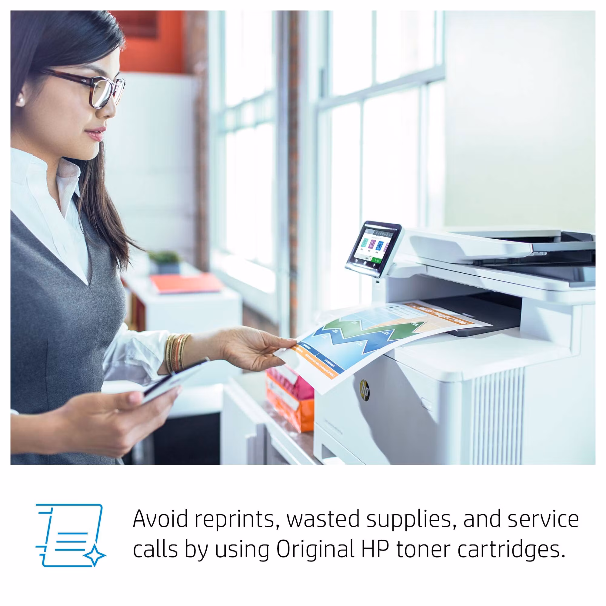 HP Color LaserJet Pro MFP M479dw, skriv ut, kopiera, skanna, e-post, dubbelsidig utskrift; skanna till e-post/PDF; 50-bladig ADF