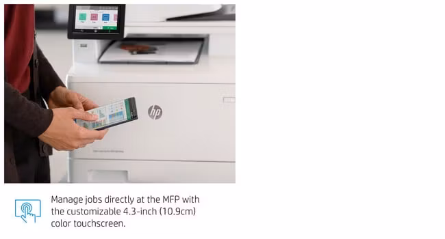HP Color LaserJet Pro MFP M479dw, skriv ut, kopiera, skanna, e-post, dubbelsidig utskrift; skanna till e-post/PDF; 50-bladig ADF