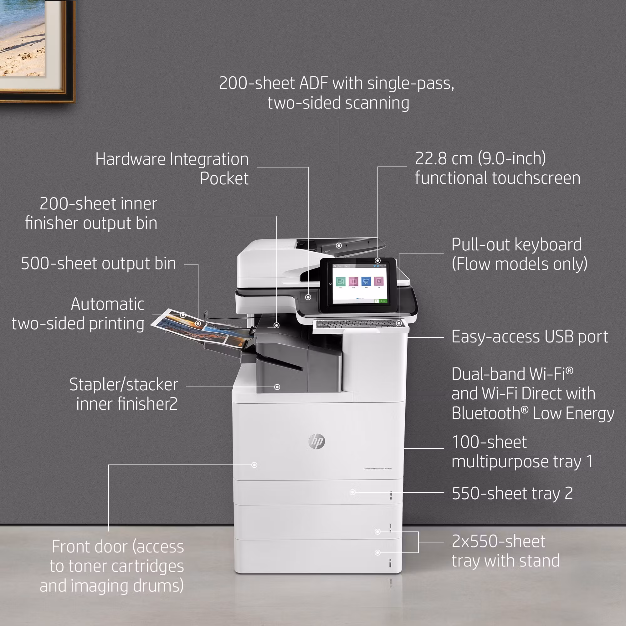 HP Color LaserJet Enterprise Flow MFP M776zs