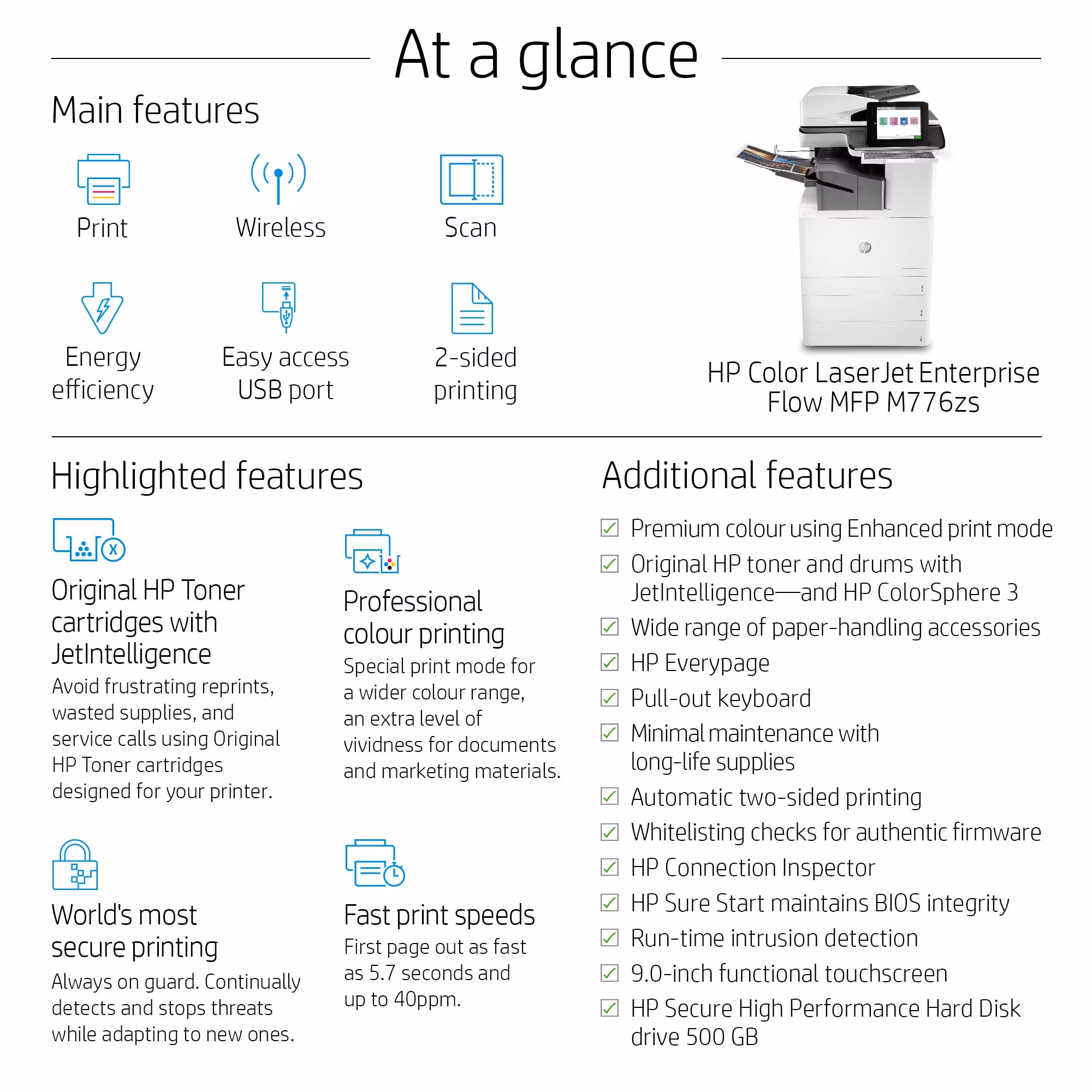HP Color LaserJet Enterprise Flow MFP M776zs