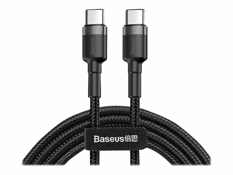 Baseus PD USB-C till USB-C kabel 60W 2m Svart/Grå