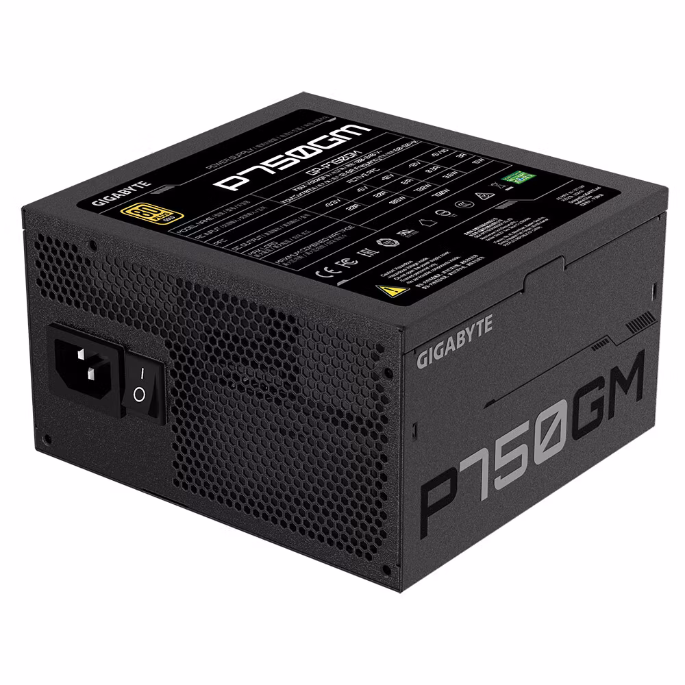 GIGABYTE P750GM nätaggregat 750 W 20+4 pin ATX ATX svart