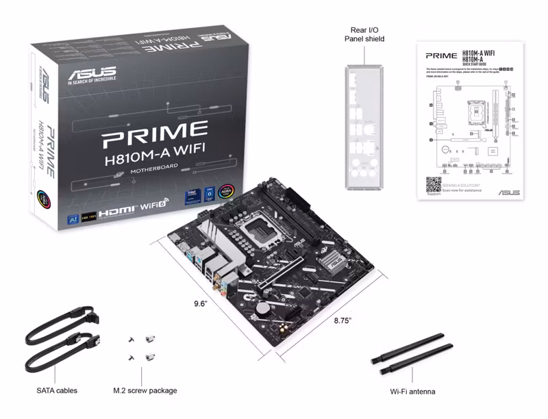 ASUS PRIME H810M-A WIFI Intel H810 LGA 1851 (Socket V1) micro ATX