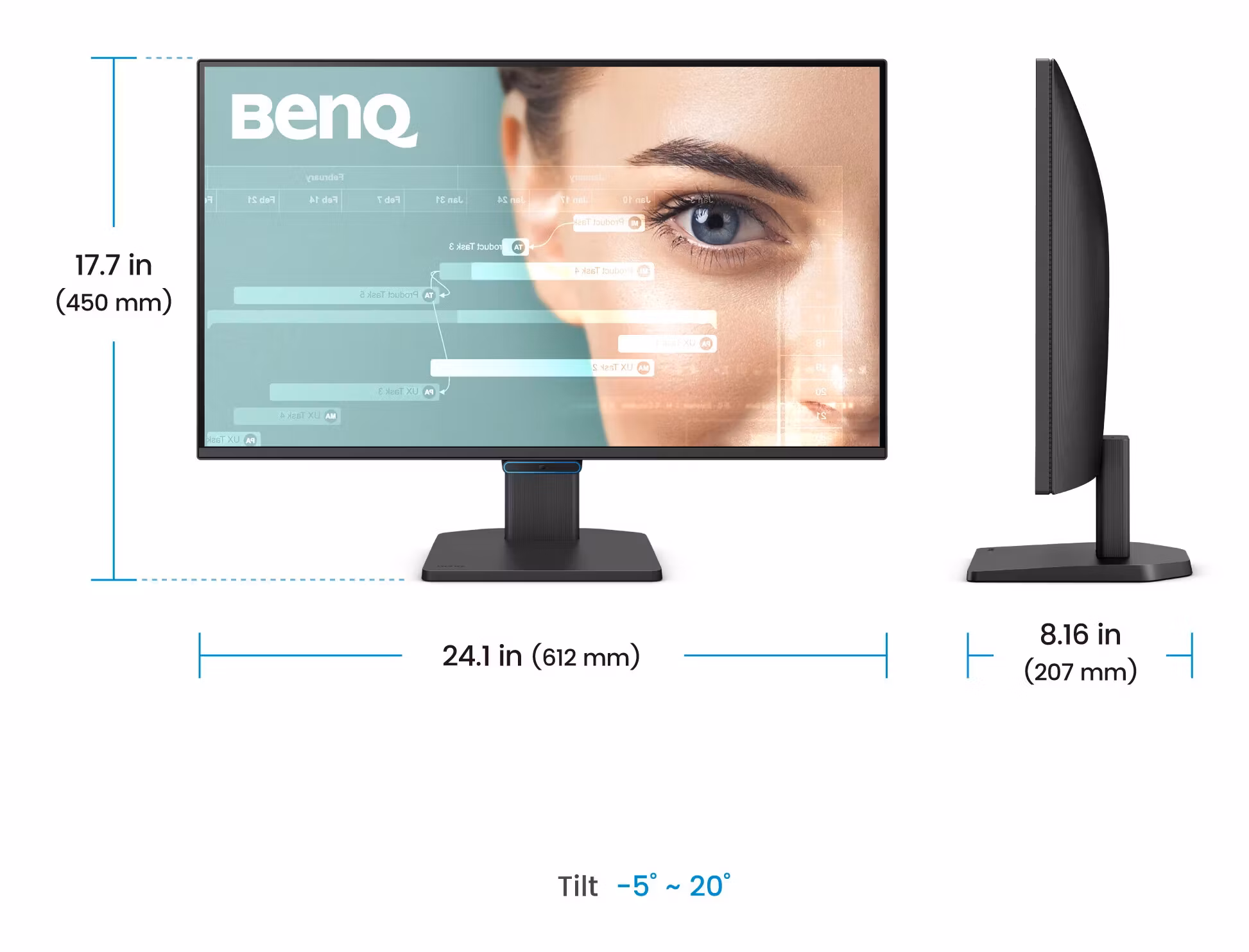 BenQ 27” 1080p FHD Eye-Care-skärm för hemmakontor