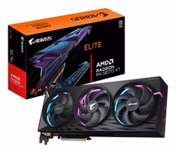 GIGABYTE AORUS Radeon RX 9070 XT ELITE 16G Grafikkort - 16GB GDDR6, 256‑bit, PCI‑E 5.0, 3100 MHz Core Clock, 2 x DisplayPort, 2 x HDMI, GV‑R9070XTAORUS E‑16GD
