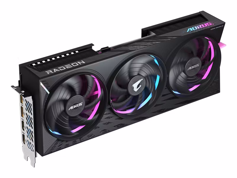 GIGABYTE AORUS Radeon RX 9070 XT ELITE 16G Grafikkort - 16GB GDDR6, 256‑bit, PCI‑E 5.0, 3100 MHz Core Clock, 2 x DisplayPort, 2 x HDMI, GV‑R9070XTAORUS E‑16GD