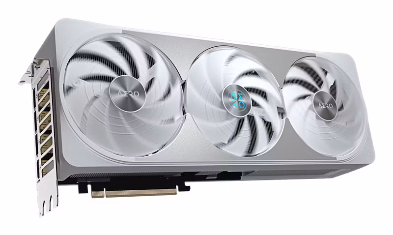 GIGABYTE GeForce RTX 5070 Ti AERO OC 16G Grafikkort - 16GB GDDR7, 256‑bit, PCI‑E 5.0, 2588 MHz Core Clock, 3 x DP 2.1a, 1 x HDMI 2.1b, NVIDIA DLSS 4, GV-N507TAERO OC-16GD