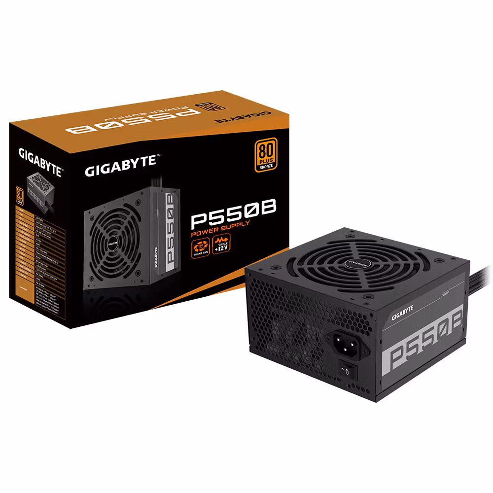 GIGABYTE P550B nätaggregat 550 W 20+4 pin ATX ATX svart