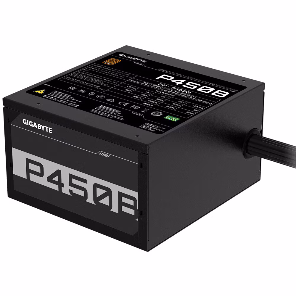 GIGABYTE P450B nätaggregat 450 W 20+4 pin ATX ATX svart
