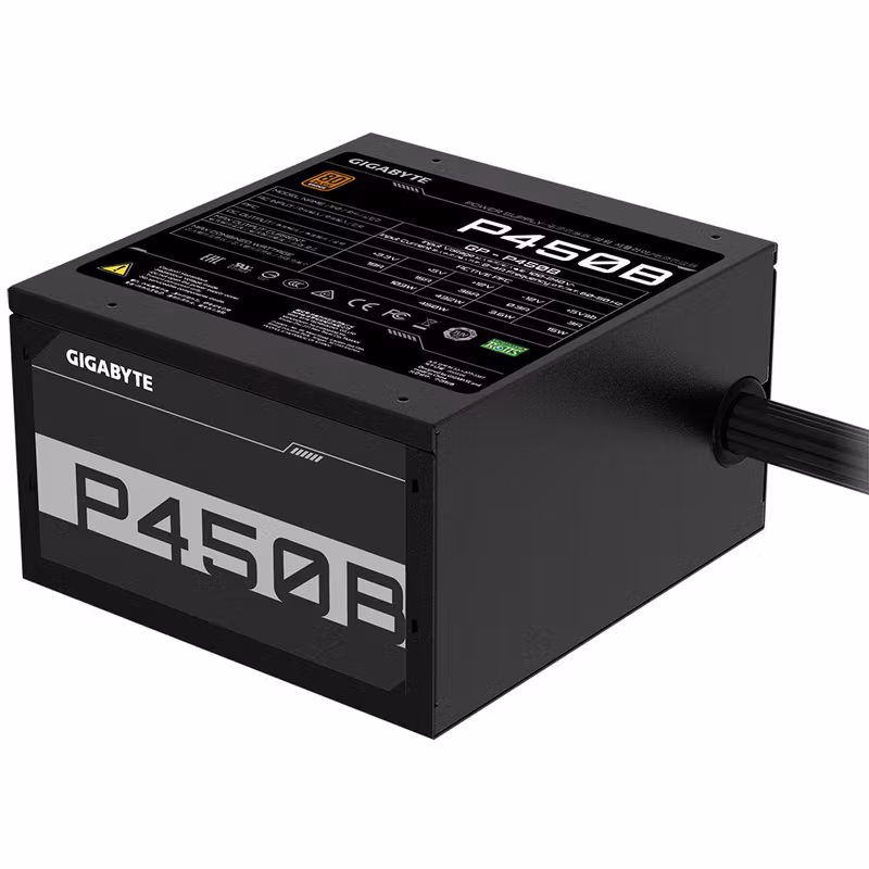 GIGABYTE P450B nätaggregat 450 W 20+4 pin ATX ATX svart