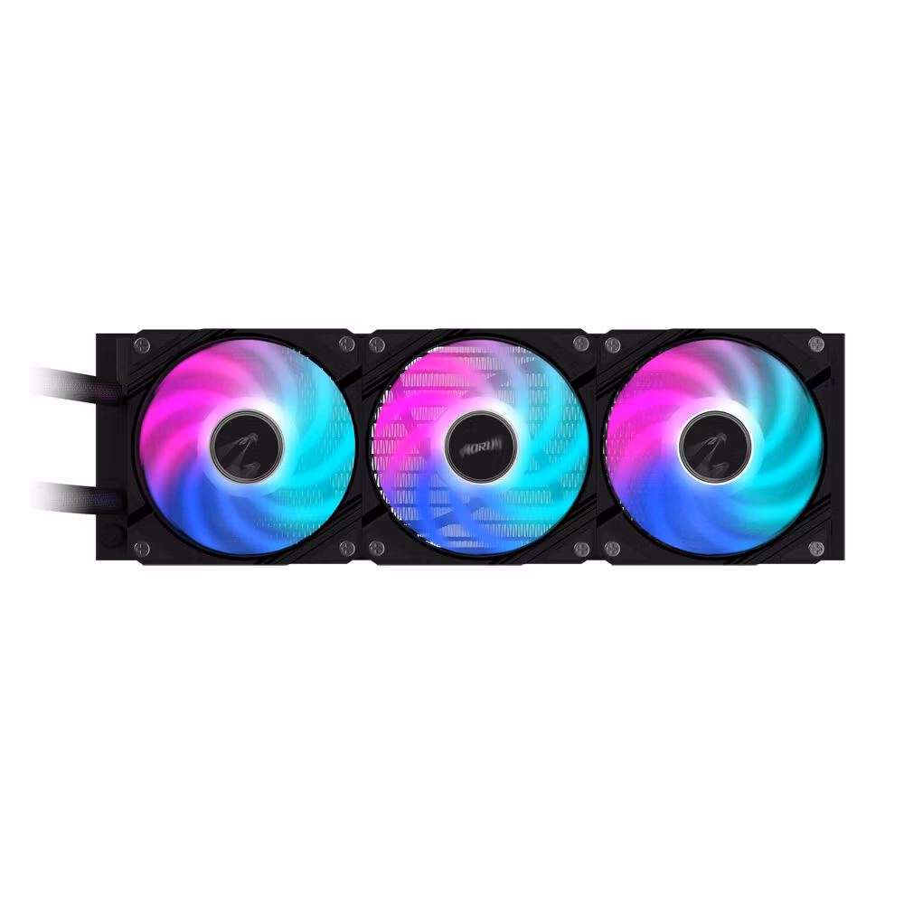 GIGABYTE AORUS WATERFORCE II 360 AIO vätskekylare för CPU – 3x120 mm ARGB-fläktar, slide-in interlocking-mekanism, DAISY-CHAIN, kompatibel med Intel LGA 1851 och AMD AM5