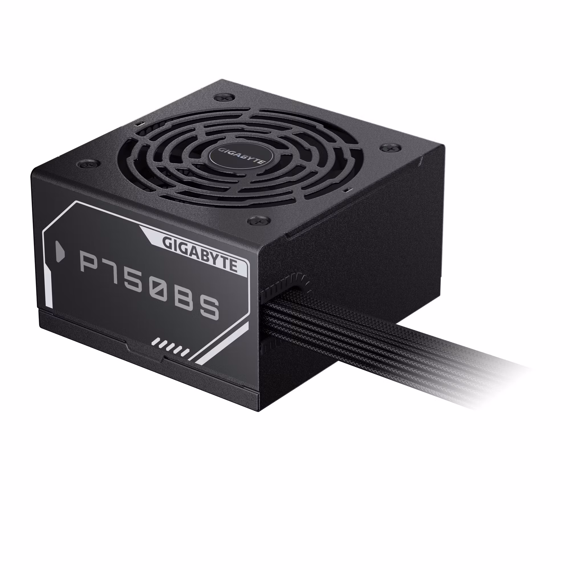 GIGABYTE P750BS nätaggregat – PCI-E 6+2 Pin x 4, 80 PLUS Bronze, 120 mm fläkt, ATX-kompatibelt, EU-kontakt