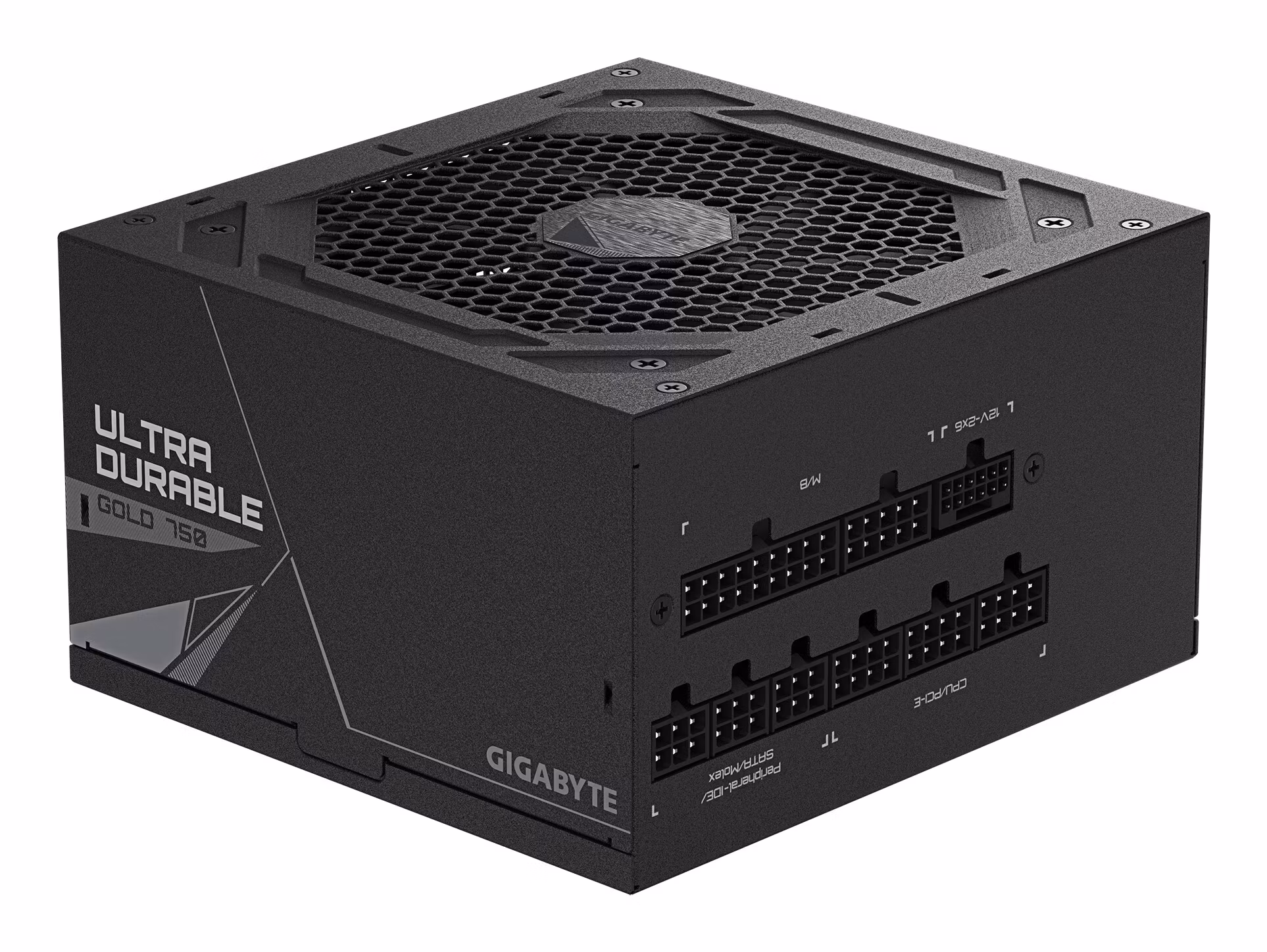 GIGABYTE UD750GM PG5 V2 nätaggregat – PCIe Gen 5.1, 80 PLUS Gold, fullt modulärt, 120 mm fläkt, ATX 3.1-kompatibel, EU-kontakt
