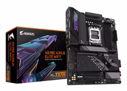 GIGABYTE X870E AORUS ELITE WIFI7 moderkort – stöd för AMD Ryzen 9000-processorer, 16+2+2-fasers digital VRM, upp till 8000Hz DDR5 (OC), 3xPCIe 5.0 + 1xPCIe 4.0, Wi‑Fi 7, 2.5GbE LAN, USB 4