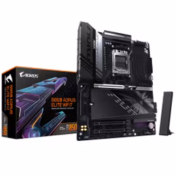 GIGABYTE B850 AORUS ELITE WIFI7 moderkort – AMD Ryzen 9000-seriens CPU:er, 14+2+2-fas digital VRM, upp till 8200 MHz DDR5 (OC), 1x PCIe 5.0 + 2x PCIe 4.0 M.2, 2.5 LAN, WIFI 7, USB 3.2 Gen 2x2