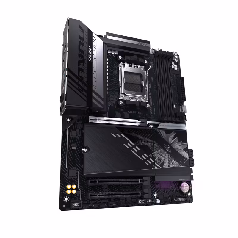 GIGABYTE B850 AORUS ELITE WIFI7 moderkort – AMD Ryzen 9000-seriens CPU:er, 14+2+2-fas digital VRM, upp till 8200 MHz DDR5 (OC), 1x PCIe 5.0 + 2x PCIe 4.0 M.2, 2.5 LAN, WIFI 7, USB 3.2 Gen 2x2