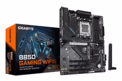 GIGABYTE B850 GAMING WIFI6 moderkort – AMD Ryzen 9000 Series CPU:er, 6+2+2-fas digital VRM, upp till 8200 MHz DDR5 (OC), 1×PCIe 5.0 + 2×PCIe 4.0 M.2, GbE LAN, WIFI 6, USB 3.2 Gen 2