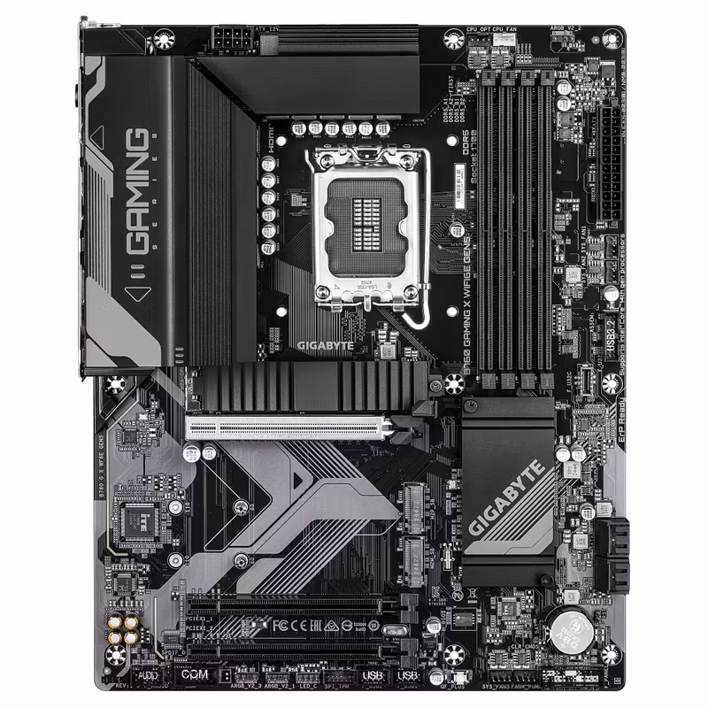 GIGABYTE B760 GAMING X WIFI6E GEN5 moderkort – Stöd för 14:e gen. Intel Core-processorer, 8+1+1 fasers VRM, upp till 5600 MHz DDR5, 3x PCIe 4.0 M.2, Wi‑Fi 6E, 2,5 GbE LAN, USB 3.2 Gen 2