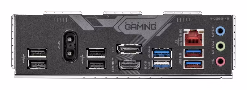 GIGABYTE B760M GAMING X WIFI6E GEN5 moderkort – stöd för 14:e gen. Intel Core‑processorer, 8+1+1 fasers VRM, upp till 5600 MHz DDR5, 2× PCIe 4.0 M.2, Wi‑Fi 6E, 2,5 GbE LAN, USB 3.2 Gen 1