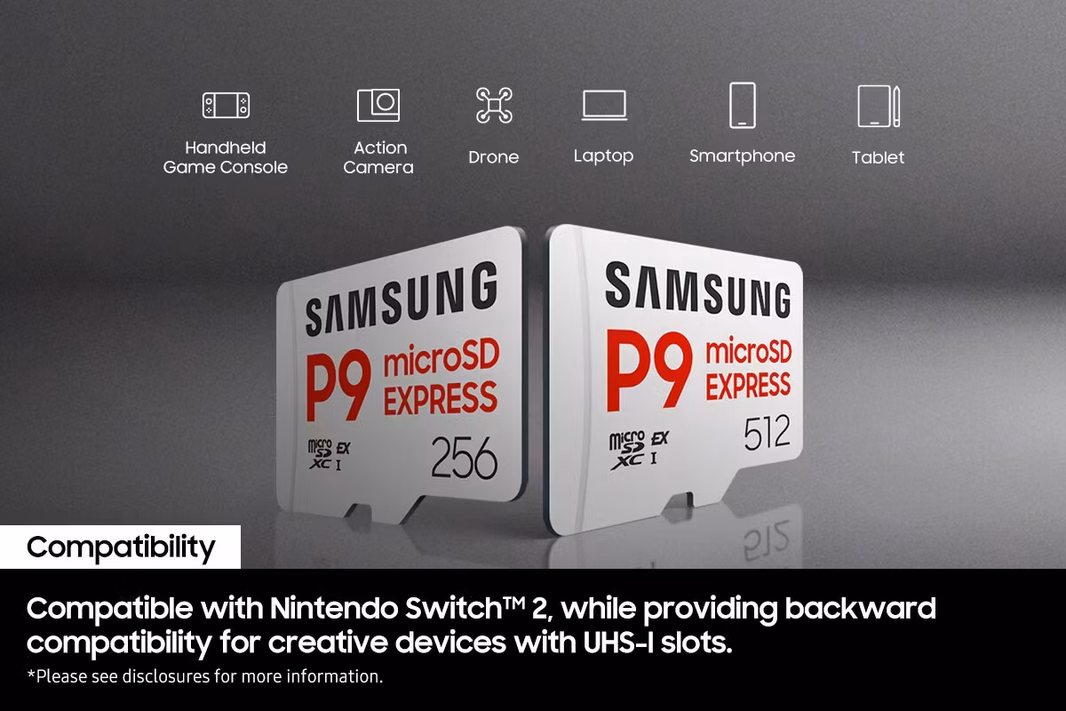 Samsung P9 Express, microSD Express Card