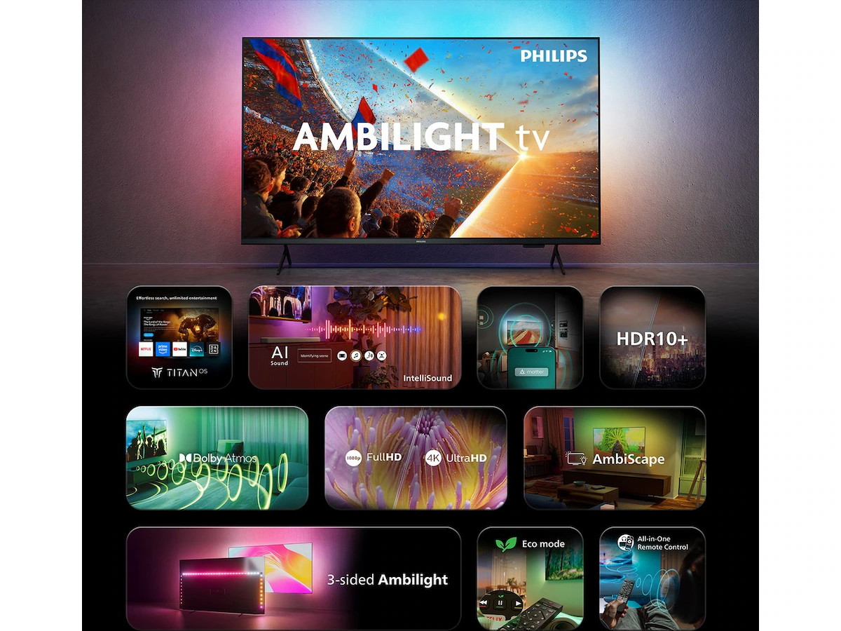 Philips 55PUS8001/12 TV 55" 4K Ultra HD Ambilight Smart-TV Wi-Fi