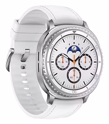 Samsung Galaxy Watch 8 Classic 3,3 cm (1,3") AMOLED 46 mm Digital 438 x 438 pixlar Pekskärm 4G Silver Wi‑Fi GPS (satellit)