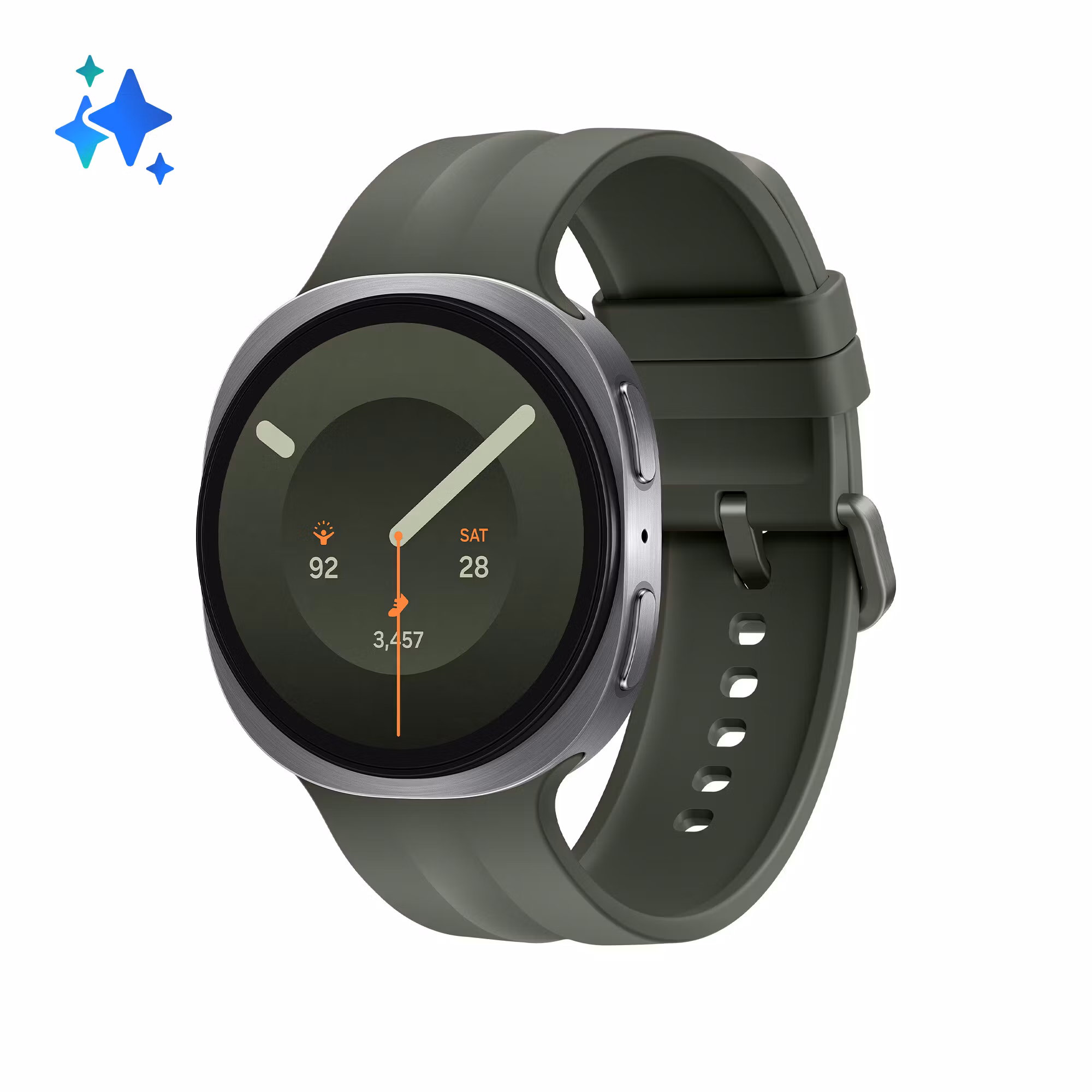 Samsung Galaxy Watch9 44 mm BT Wi-Fi GPS Silver Grön