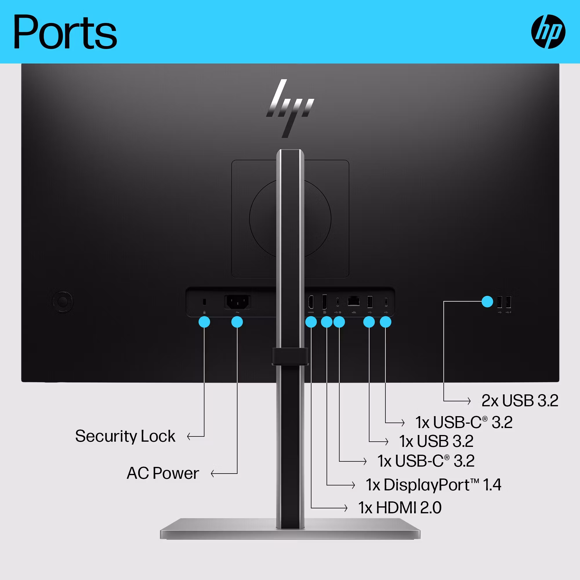 HP E-Series E27k G5 4K USB-C-skärm
