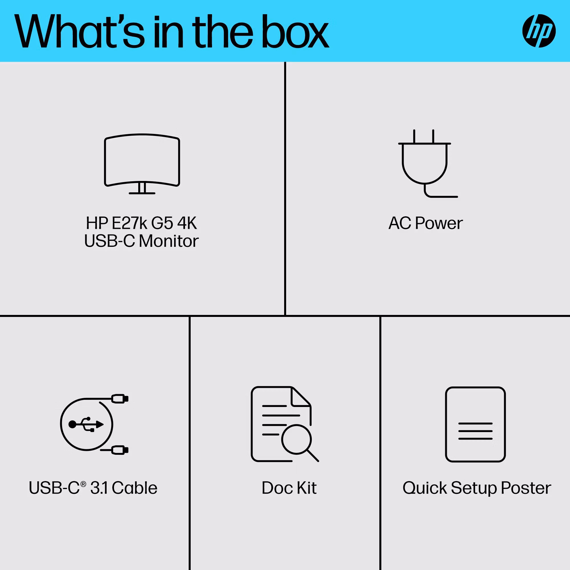 HP E-Series E27k G5 4K USB-C-skärm