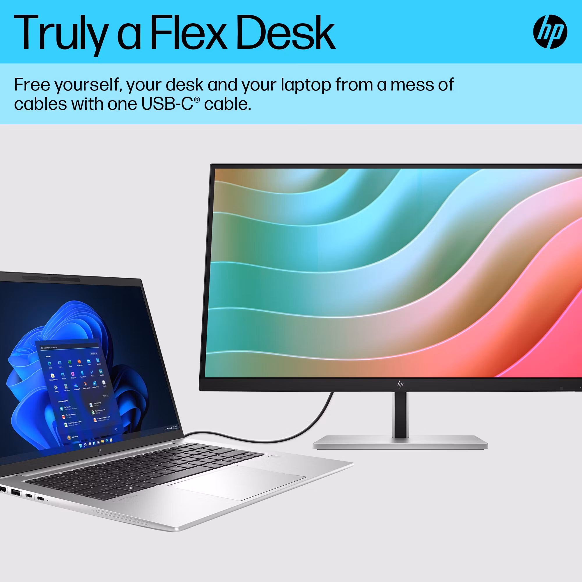 HP E-Series E27k G5 4K USB-C-skärm