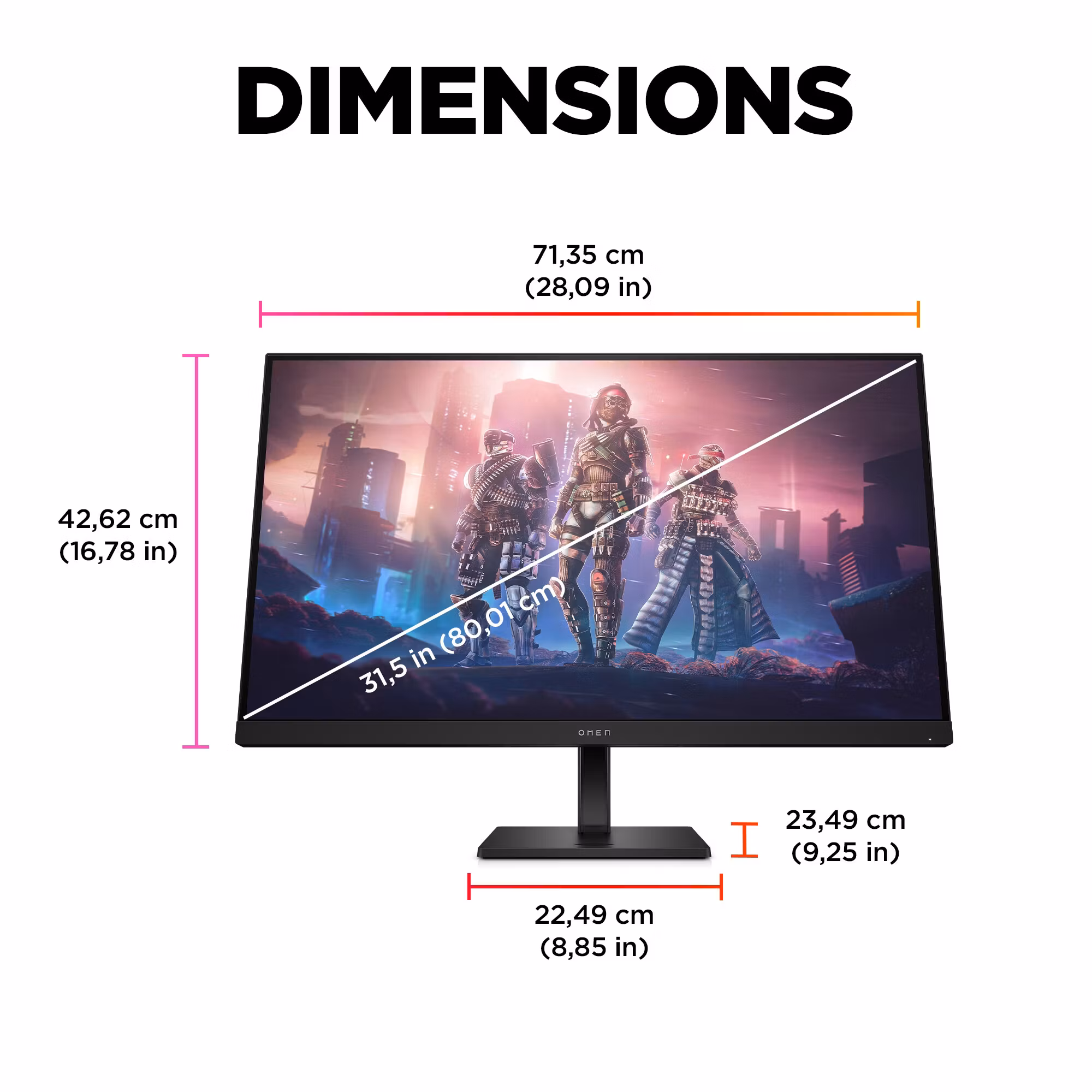 OMEN by HP 31,5 tum QHD 165Hz Gaming Monitor - OMEN 32q
