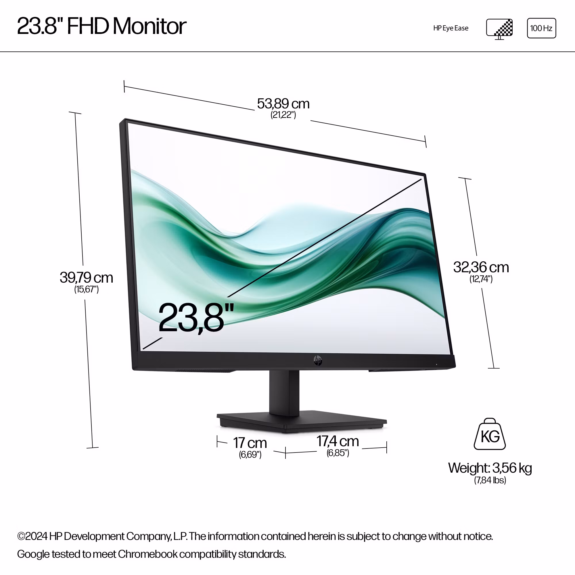 HP Series 3 Pro 23,8 tum FHD-skärm - 324pv