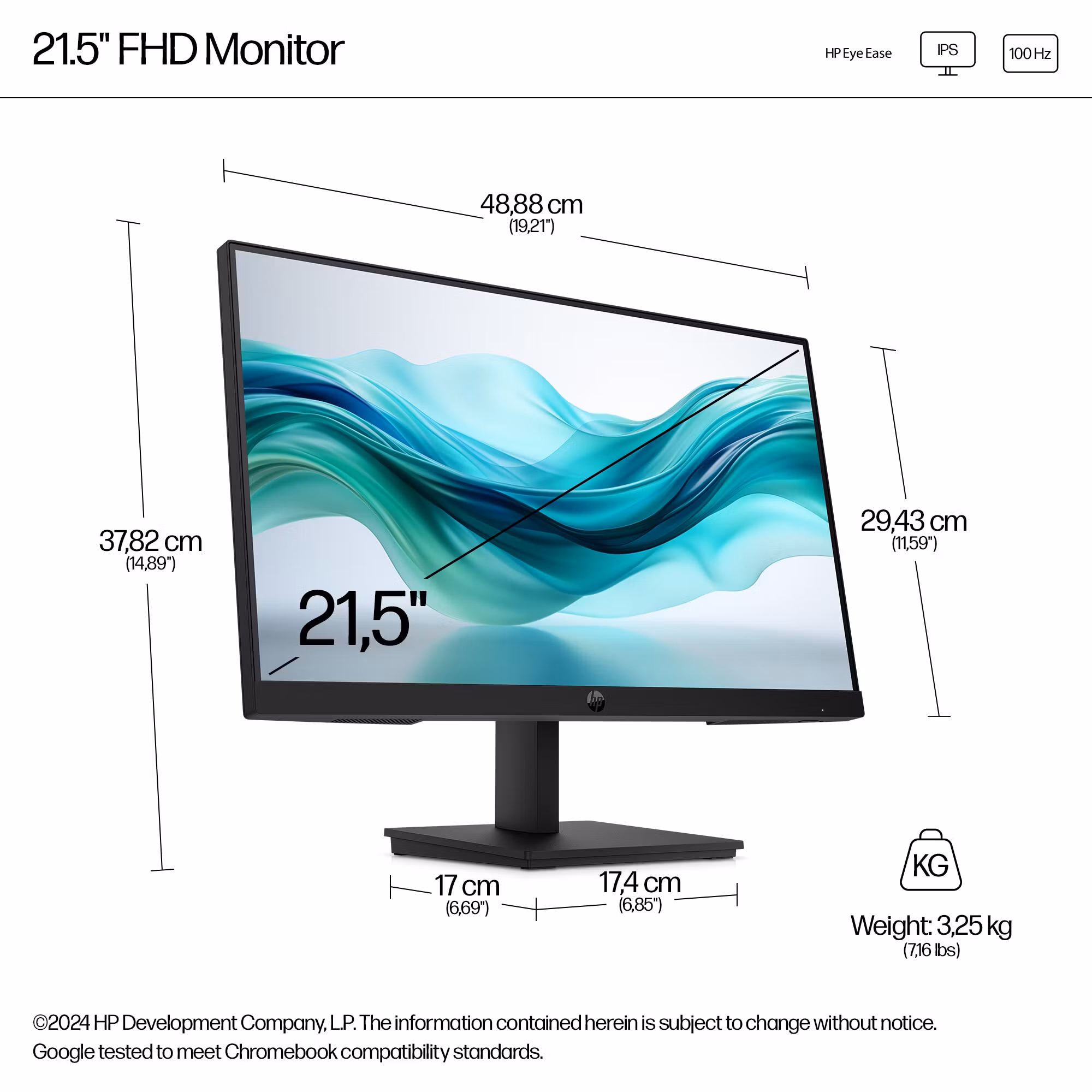 HP Series 3 Pro 21,5 tum FHD-skärm - 322pf