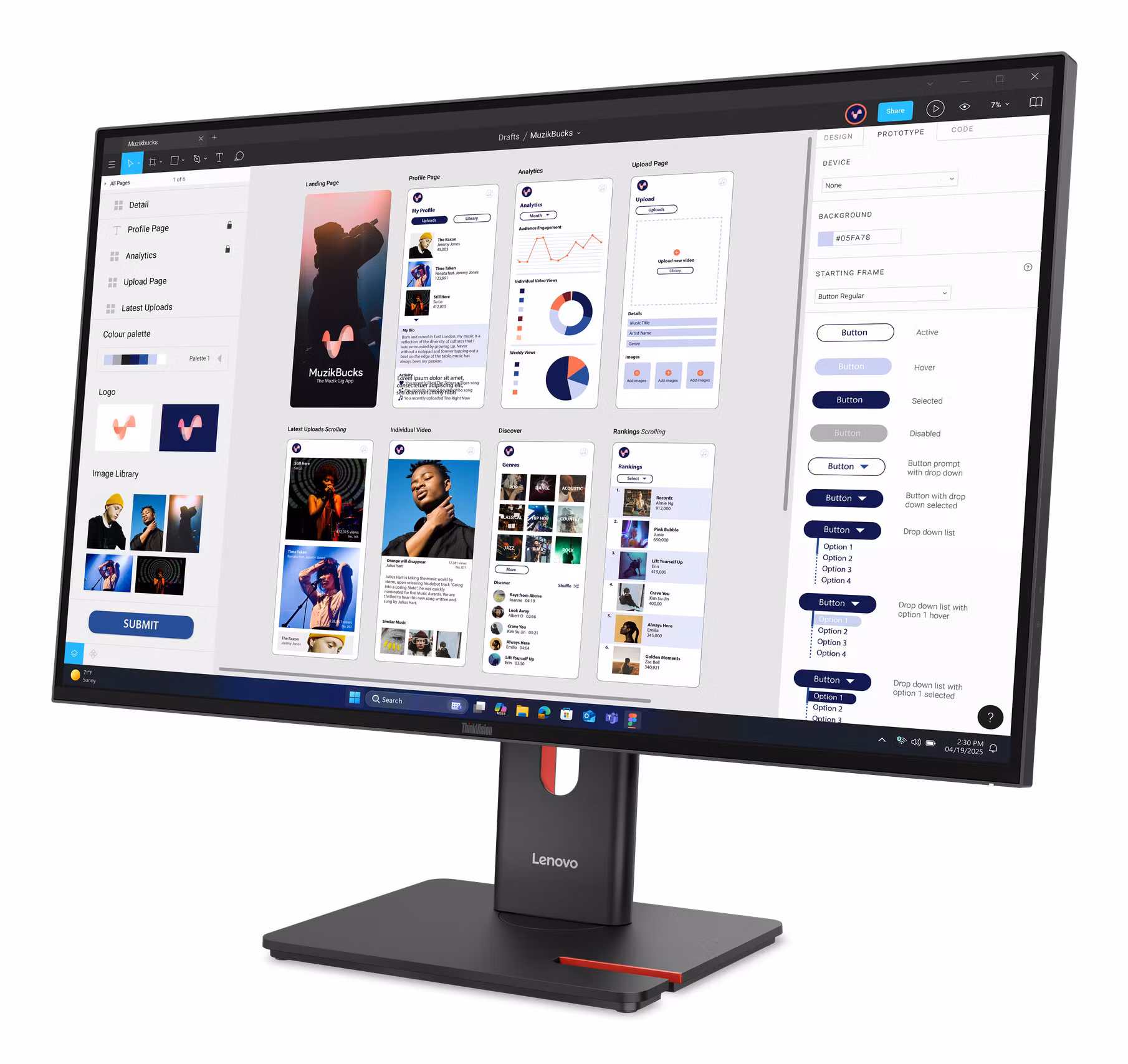 Lenovo ThinkVision T32UD-40 bildskärm