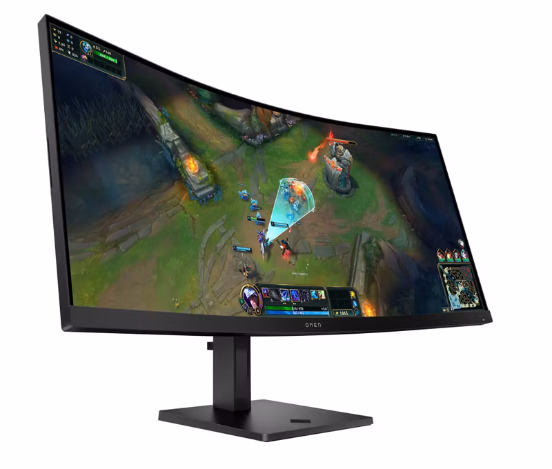 HP OMEN LCD 34c G2 böjd VA 34 86,4 cm WQHD 3440x1440 1 ms 185 Hz 400 nits 2xHDMI DP VESA datorskärm 86,4 cm (34") 3440 x 1440 pixlar Wide Quad HD Svart