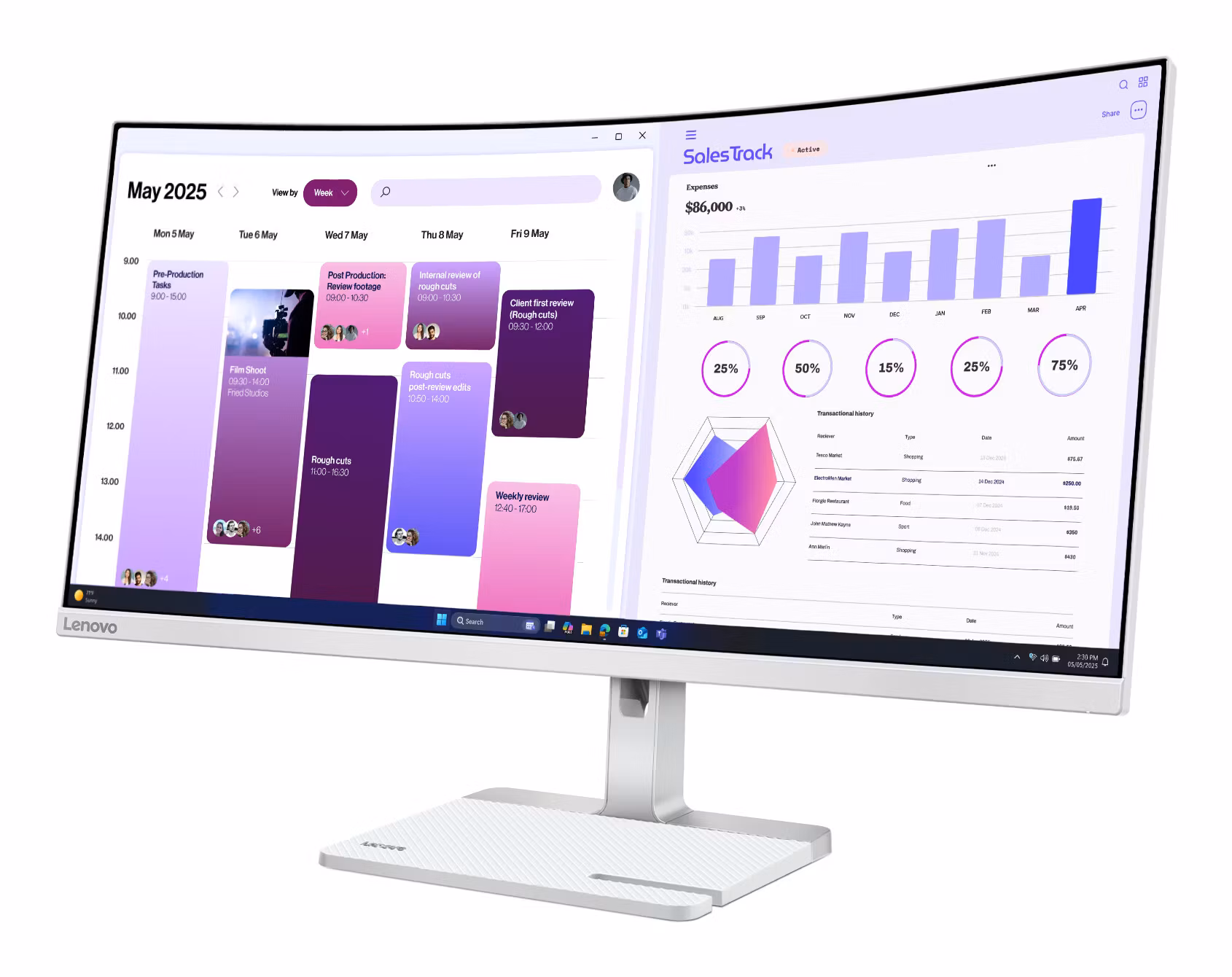 Lenovo L34W-4C bildskärm