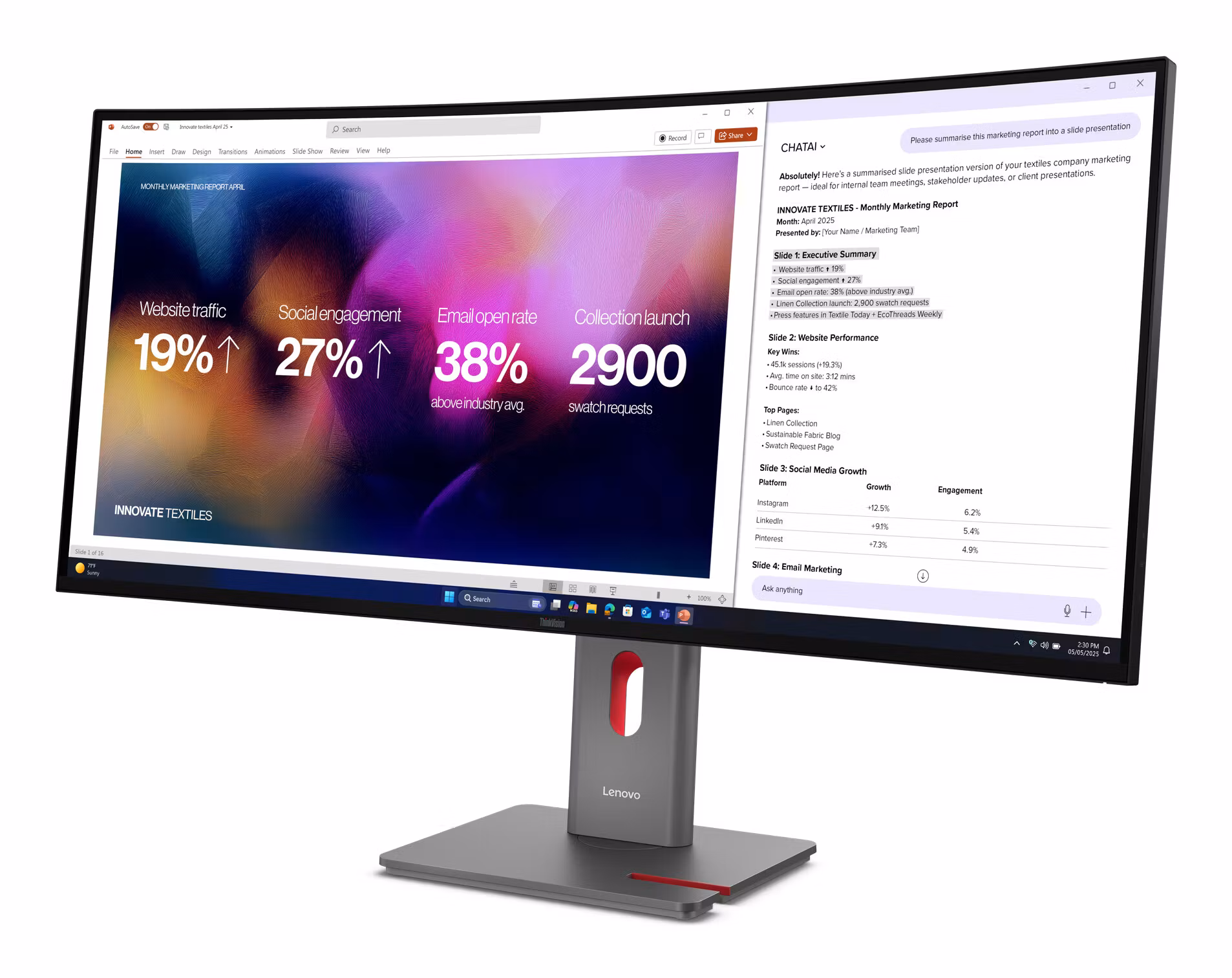 Lenovo ThinkVision P40WD-40 Monitor