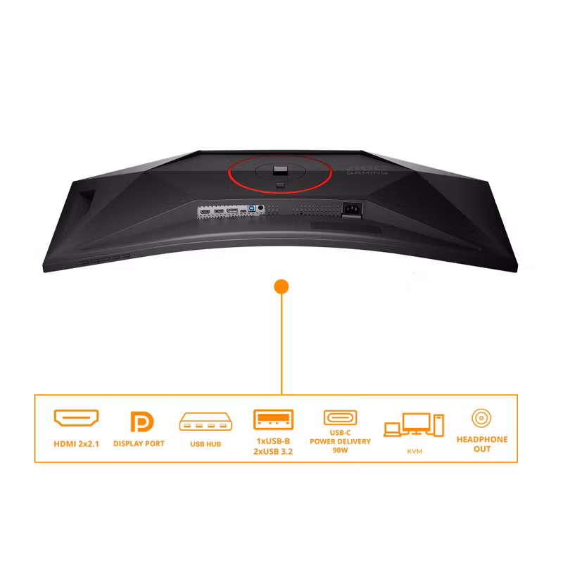 AOC G4 CU34G4ZCA datorskärm 86,4 cm (34") 3440 x 1440 pixlar Wide Quad HD svart, röd