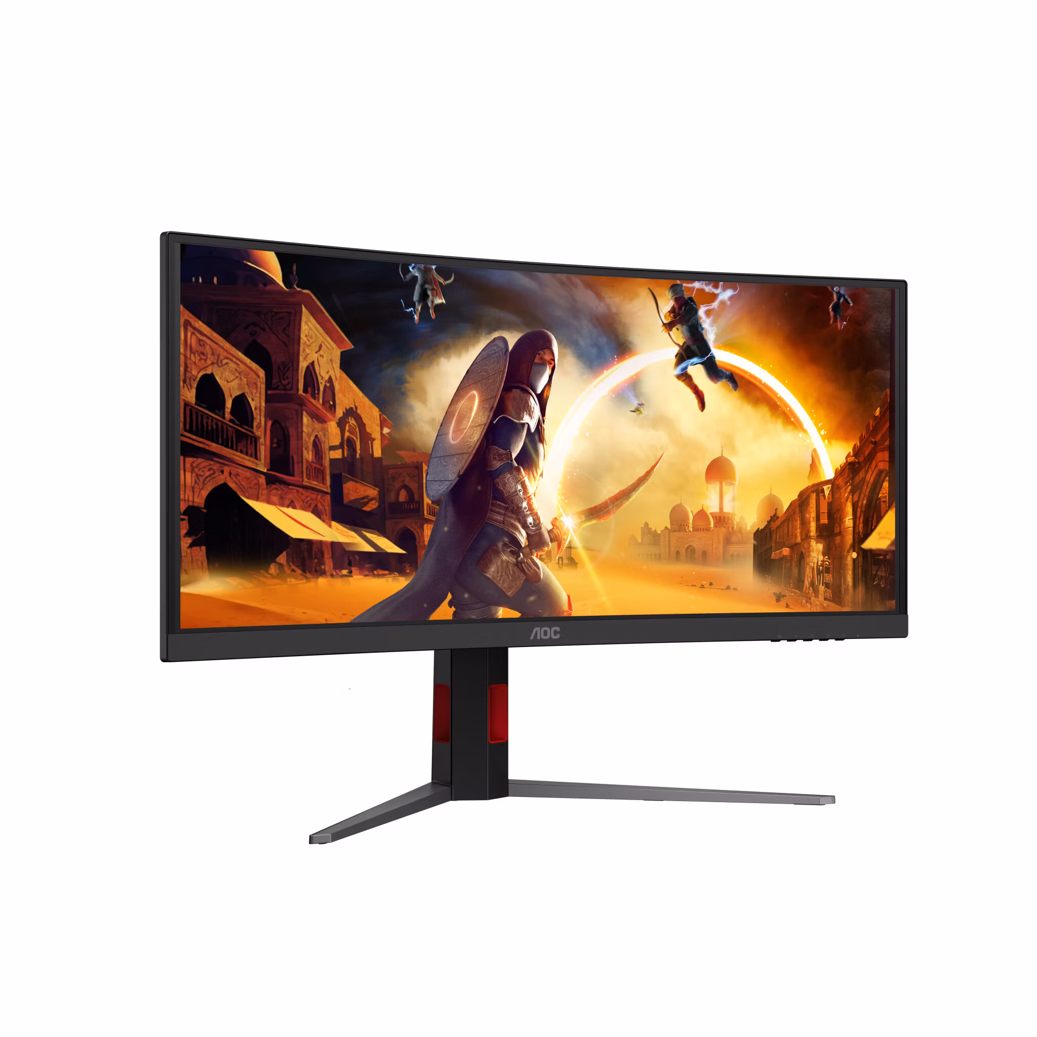 AOC G4 CU34G4ZCA datorskärm 86,4 cm (34") 3440 x 1440 pixlar Wide Quad HD svart, röd