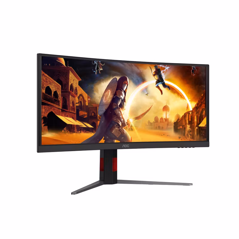 AOC G4 CU34G4ZCA datorskärm 86,4 cm (34") 3440 x 1440 pixlar Wide Quad HD svart, röd
