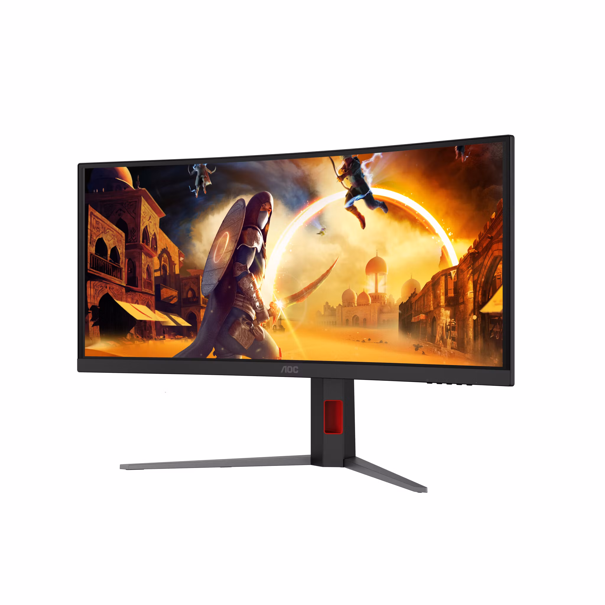 AOC G4 CU34G4ZCA datorskärm 86,4 cm (34") 3440 x 1440 pixlar Wide Quad HD svart, röd