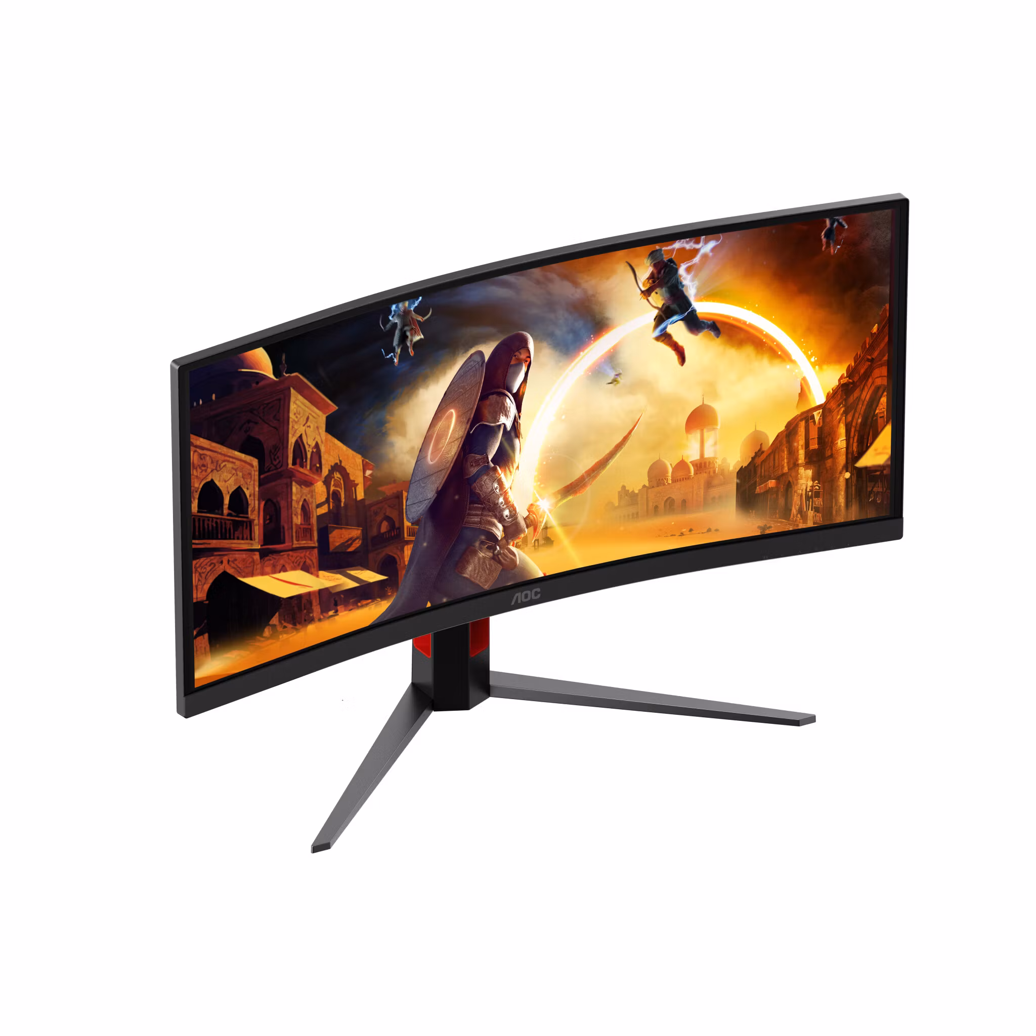 AOC G4 CU34G4ZCA datorskärm 86,4 cm (34") 3440 x 1440 pixlar Wide Quad HD svart, röd