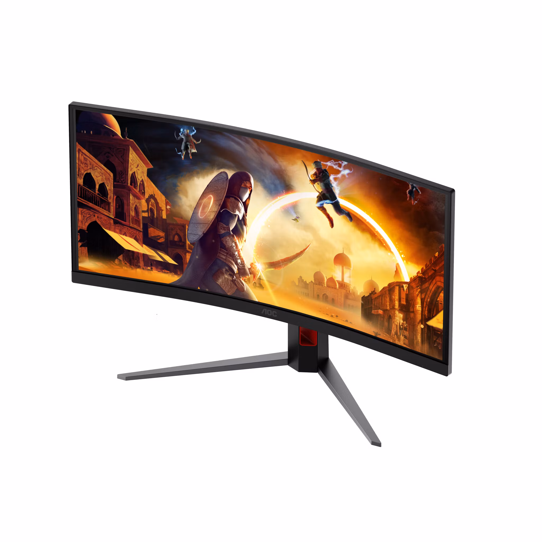AOC G4 CU34G4ZCA datorskärm 86,4 cm (34") 3440 x 1440 pixlar Wide Quad HD svart, röd
