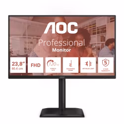 AOC 24E4U datorskärm 60,5 cm (23,8") 1920 x 1080 pixlar Full HD LED svart