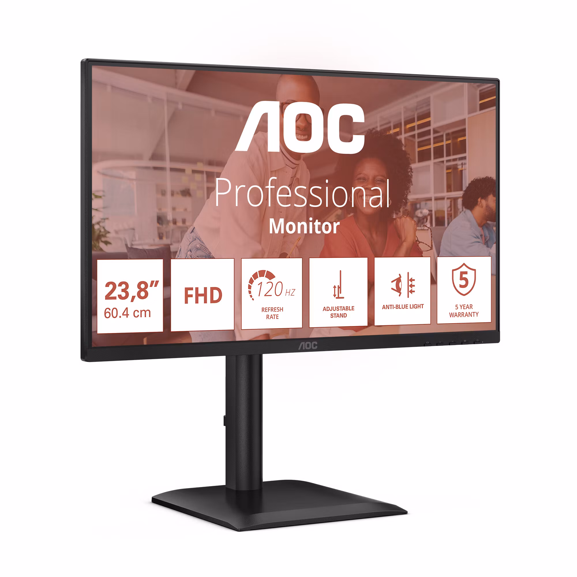 AOC 24E4U datorskärm 60,5 cm (23,8") 1920 x 1080 pixlar Full HD LED svart